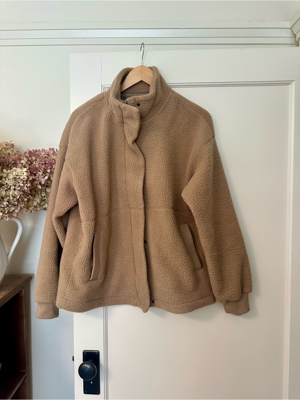 Mondetta Tan Teddy Jacket - Women's Plush Coat